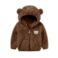 thumbnail image 5 of 6M-3T Baby Boys Girls Winter Warm Fleece Sweatshirt Cartoon Hooded Coats Jackets Toddler Long Sleeve Zipper Coats Top Outerwear, 5 of 9