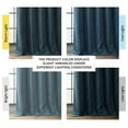 thumbnail image 3 of TiaGOC Faux Linen Room Darkening Curtains - 84 Inches Long Luxury Linen Curtains for Bedroom & Living Room (1 Panel), 50W X 84L, Story Blue, 3 of 9