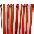 thumbnail image 3 of Jordan Manufacturing 54" x 84" Rust Stripe Grommet Semi-sheer Outdoor Curtain Panel, 3 of 8