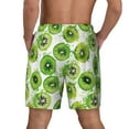 thumbnail image 4 of Balery Green Kiwi Mens Swim Trunks Swim Shorts for Men Quick Dry Inseam Beach Shorts with Compression Liner Pocket-Small, 4 of 9