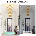 thumbnail image 6 of LovingAHome Industrial Traditional Vantage 12 Lights Lantern Hanging Light 3-Tier Cake Chandelier,Gold, 6 of 7