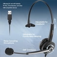 thumbnail image 4 of Wantek Monaural Corded Type C USB Headsets with Noise Cancelling Mic and in-line Controls, UC Business Headset for Skype, SoftPhone, Call Center, Crystal Clear Chat, Super Lightweight, Ultra Comfort, 4 of 8