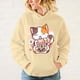 thumbnail image 4 of Sudadera con capucha con estampado divertido de gato Boba Tea, moda para mujeres y hombres, sudaderas informales, sudaderas con capucha para mujeres, 4 of 4