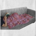 thumbnail image 5 of Floral Soft Flannel Fleece Throw Blanket, Romantic Flower Sketches on Paintbrush Strokes, Cozy Plush for Indoor and Outdoor Use, 50" x 60", Pale Fuchsia Pastel Pink, by Ambesonne, 5 of 5