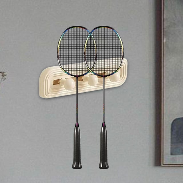 Racket Racket Racket Badminton Racket Anchel de pared Gancho de pared Multifuncional Universal S amarillo