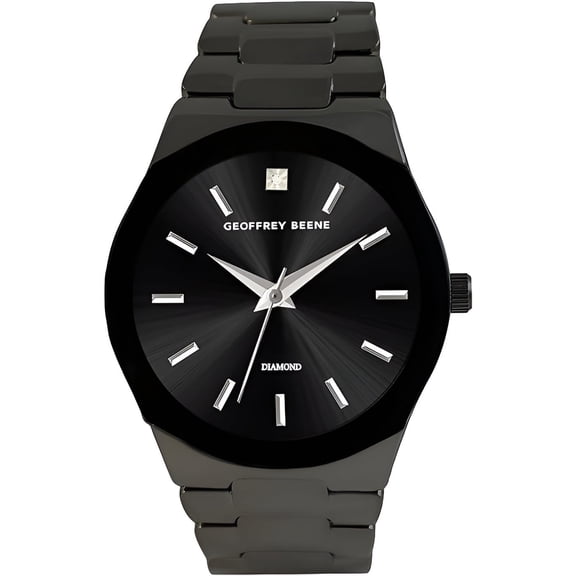 Geoffrey Beene Mens Watch - Stainless Steel Quartz Movement Analog Watch for Men, Gift for Men, Formal or Business Casual Minimalist Wrist Watches 42mm