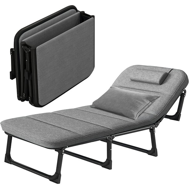 Slsy 6Fold Sleeping Cots with Mattress & Pillow for Adults, Portable