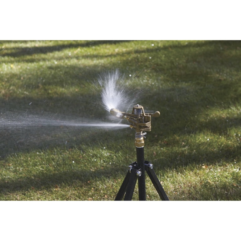 Strongway Tripod Sprinkler 3/4 Inch With 2 Nozzles - 10 GPM Max, 100 Ft Diameter, Covers 7800 Sq Ft
