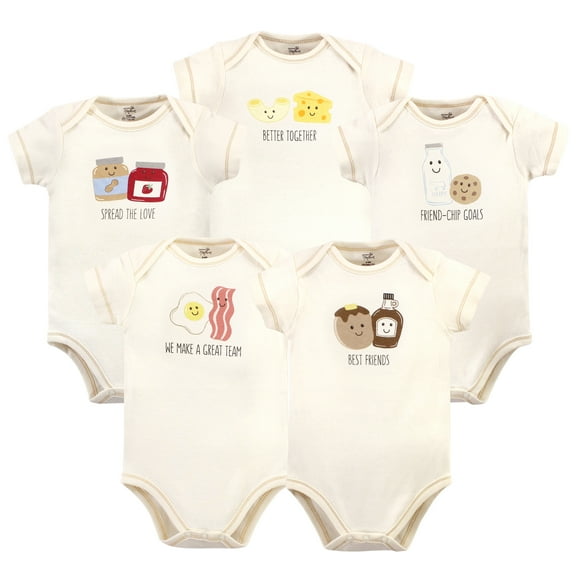 Luvable Friends Touched by Nature Bodysuits 5pk, Natural Pairings, 0-3M