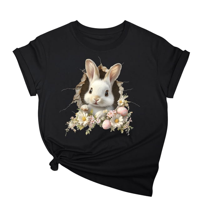 Tops de Cuello Alto para las Mujeres Amante Impreso Camiseta Cuello Redondo Manga Corta, Poliéster Spandex