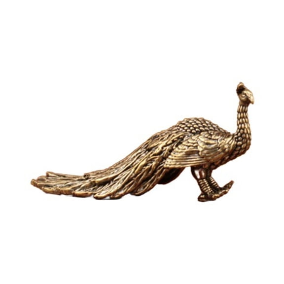 PatungKu Peacocks Statue Metal Figurines Sculptures Desktop Ornament Home Decors