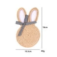 thumbnail image 2 of Woven Rope Rabbit Easter Party Placemats Insulation Mats Handmade Woven 4 Piece ., 2 of 6