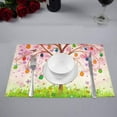 thumbnail image 2 of MKHERT Easter Flowering Tree with Eggs and Birds Growing On Field Placemats Table Mats for Dining Room Kitchen Table Decoration 12x18 inch,Set of 6, 2 of 4