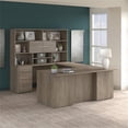 thumbnail image 2 of Scranton & Co Engineered Wood 72W U Shaped Desk with Hutch in Modern Hickory, 2 of 7