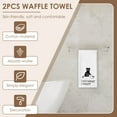 thumbnail image 3 of Tzdxfgl 2 Piece Cat Printed Cotton Kitchen Towel Set, Absorbent Waffle Dishcloths, 16" x 24", White, 3 of 10