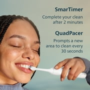 Philips Sonicare 5000 Series Electric Toothbrush - Sonic Toothbrush with Pressure Sensor, 4 Brushing Settings, Easystart Feature, Smartimer & Quadpacer, 14-Day Runtime, White, Model HX4042/81