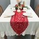 thumbnail image 2 of 33*183, Camino de Mesa Rojo Rojo, Camino de Mesa Tejido FainFun, Decoración de Mesa Vintage, Camino de Mesa Rectangular de Tela Navideña, para Decoración de Mesa de Boda, Bautismo, Comunión JM, 2 of 5
