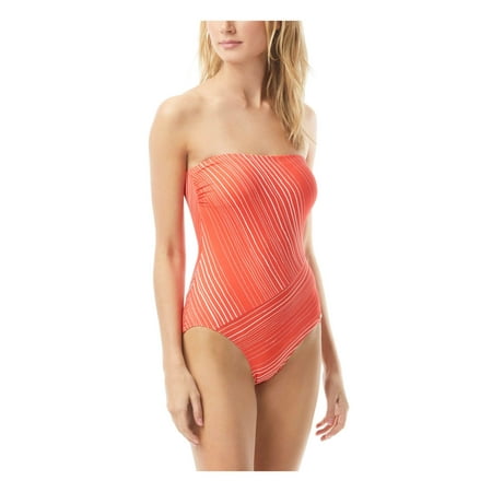 UPC 193144998682 product image for VINCE CAMUTO Women s Red Bandeau One Piece Swimsuit 12 | upcitemdb.com