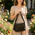 thumbnail image 1 of Bolso bandolera acolchado de nailon para mujer – Bolso cruzado de color liso para ir al trabajo, bolso pequeño de gran capacidad para guardar artículos esenciales diarios., 1 of 5