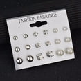 thumbnail image 3 of Qarigey 12 pares de pendientes, accesorios de moda exquisitos y elegantes, estilo Simple, colgante de oreja para niña, XY-1904 de gotas para la oreja Type3 NO3 Qarigey AP008259-10, 3 of 5