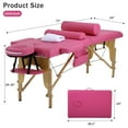 thumbnail image 2 of YRLLENSDAN Foldable Massage Table with Bed Cover,Bolsters and Side Storage Bag,Portable Massage Bed for Physical Therapy,Waxing,Reiki,Spa,Lash,Tattoo,Facial Beauty,Pink, 2 of 7