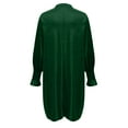 thumbnail image 5 of HAPIMO Women's Velvet Mini Loose Dress Pajamas Solid Color Long Sleeve Round Neck Elegant Casual Trendy Clearance Spring Green XXL, 5 of 7