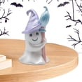 thumbnail image 5 of Ghost Sculpture, Cute Halloween Statue Ornaments, Holding Pumpkin Broom Halloween Ghost Figurines, Home Decor Accent for Bookshelf, Terrace, Bedroom, Tabletop, 5 of 9