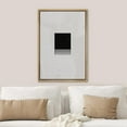 thumbnail image 3 of PixonSign Framed Canvas Wall Art Geometric Art Deco Black Gray Square Abstract Print Minimalism Contemporary Nordic Calm Decoration for Living Room, Bedroom, Office - 24"x36" Natural, 3 of 5