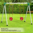 thumbnail image 5 of JBeeCtrl Baby Swing High Back Full Bucket Toddler Swing with Coated Chain, Carabiners for Easy Install, 1 Pack,Red, 5 of 7