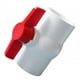 thumbnail image 4 of 3x Válvula de bola de PVC Válvula de cierre de agua Fácil instalación Accesorios de plomería Instalación de tuberías para tuberías de aguas residuales 3 piezas, 4 of 10