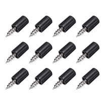 Uxcell Shelf Support Pegs, 12 Pcs Shelf Pins Self-Tapping Screws Cabinet Laminate Support for Kitchen Cupboard Wardrobes Bookcase Wood Shelves Furniture Closet Holder, Black Sleeve