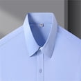 thumbnail image 2 of LYMAYTER Classic White Dress Shirt for Men's Long Sleeves Business Shirt Wrinkle-Resistant Office Wear Essential, 2 of 7