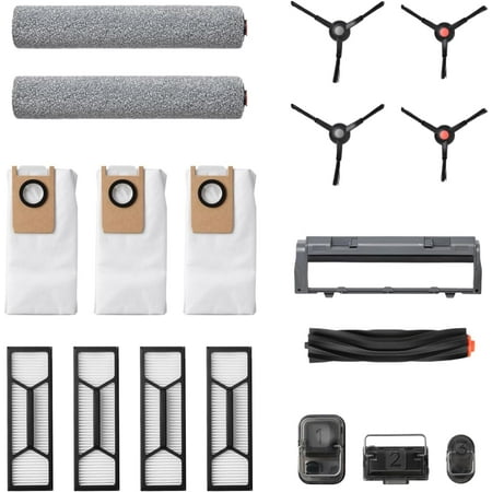 eufy Accessory Kit for Omni S1 Pro/S1, 2 Rolling Mops, 4 High-Performance Filters, Dirty Water Reservoir Filter, Rolling Brush & Brush Guard, 3 Dust Bags, and 2 Sets of Side Brushes