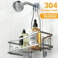 thumbnail image 6 of TINANA Hanging Shower Caddy, Rustproof Shower Shelf Racks Over Shower Head - No Drilling Bathroom Organizer for Shampoo with Soap Holder-Silver, 6 of 6