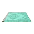 thumbnail image 2 of Ahgly Company Machine Washable Indoor Rectangle Abstract Turquoise Blue Contemporary Area Rugs, 7' x 10', 2 of 4