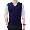 thumbnail image 3 of Maean Men Sweater Vest V Neck Knitted Pullover Sleeveless Sweaters Tops Vests Fall Winter Sweaters, 3 of 7