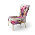 thumbnail image 3 of Designart « Traits en Violet et Rose II » Fractales Violettes Fauteuil d'Appoint Rembourré - Fauteuil Moderne pour Chambre, 3 of 7
