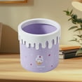thumbnail image 2 of Small Trash Can with Lid, Mini Trash Can for Bathroom, Office and Bedroom, Small Bathroom Garbage Can with Swing Top, Compact Waste Basket for Desk, Dorm & Home, Purple - Xuniizn, 2 of 7