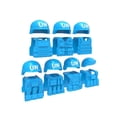 thumbnail image 1 of Bloques de construcción MOC de escena militar, accesorio de juguete, figura de soldado, alambre de púas, bolsa de arena, tienda de campaña, caja médica, cadena 30104, bloqueo de carretera K042, 1 of 8