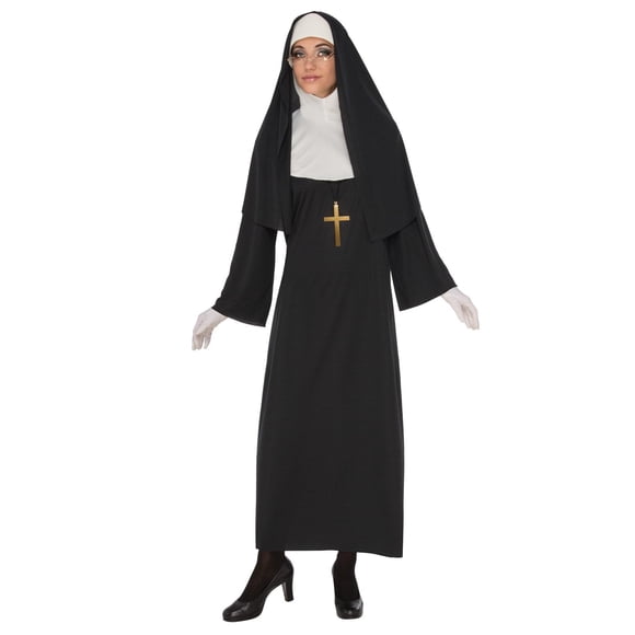 Disfraz de monja Rubies para mujer, talla mediana, negro y blanco