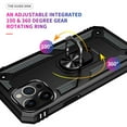 thumbnail image 3 of Entronix Heavy Duty Case Designed for iPhone 13 Pro, Rotating Ring Protective Cover, Black, 3 of 6
