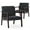 Black, variant on MoNiBloom PU Leather Accent Chair Set of 2, Modern Upholstered Sofa Armchair, for Living Room, Black