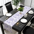 thumbnail image 3 of Purple Floral Table Runner 48 Inches Long, Hydrangeas Flower Spring Summer Botanical Kitchen Coffee Dining Table Decoration for Home Party Birthday Wedding Home Decor 13x48 Inches, 3 of 8