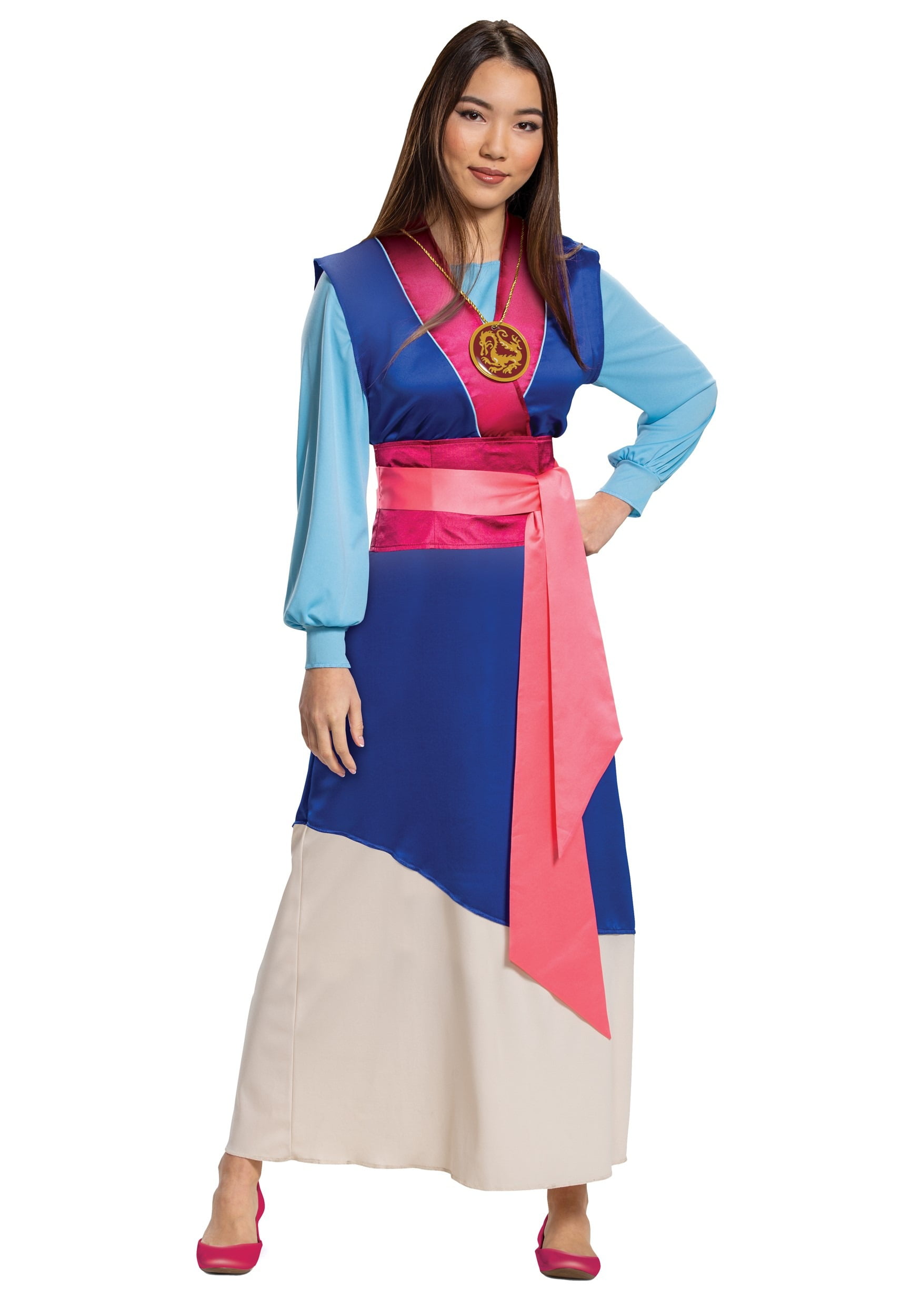 Girls Disney Princess MULAN Deluxe Costume Size 3T/4T 7/8 Dress Up Halloween NEW 