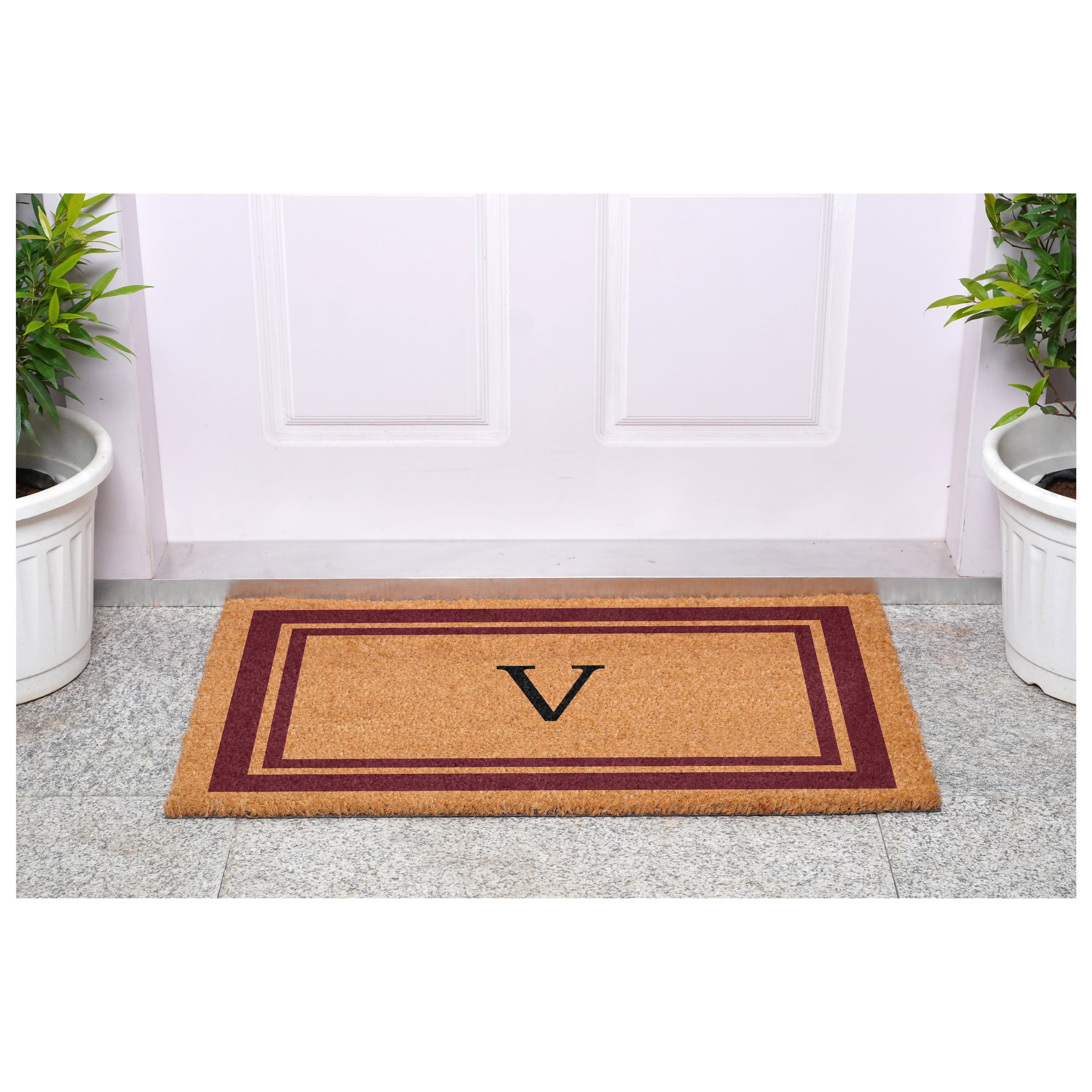 Burgundy Border Mon
