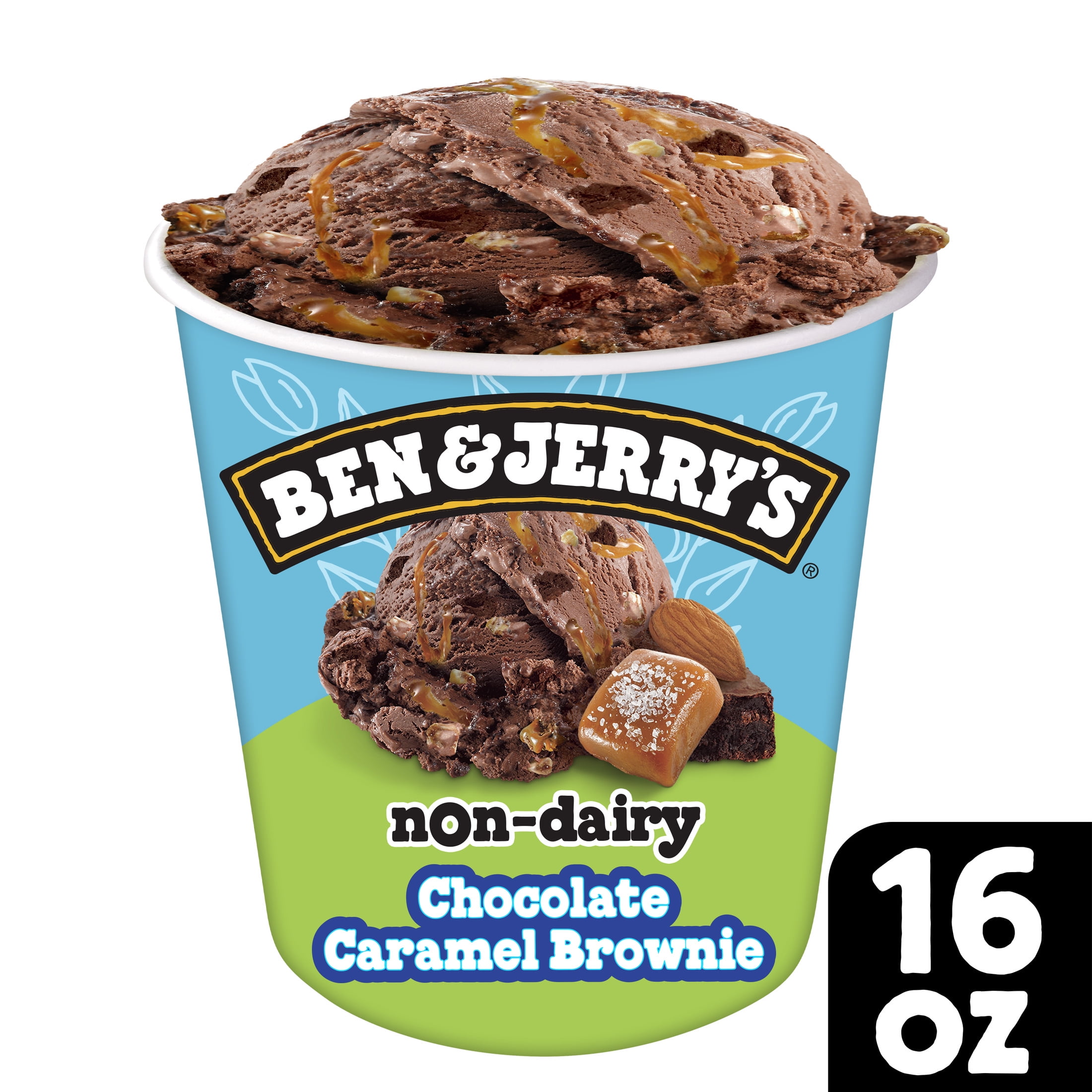 Ben & Jerry's Non-Dairy Chocolate Caramel Brownie Ice Cream Pint, 16 fl oz