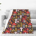 thumbnail image 4 of Salouo Mushrooms And Leaves Print Bed Blankets,Flannel Blanket Comfortable Air Conditioning Blanket Lightweight Blanket for Sofa Bed Travel & Couch -60"x50", 4 of 8