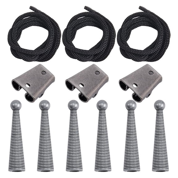 Bolo Tie Accessory Kit Round Slide Textured Tip Black Tip Wire Alloy Replacement End Cap Wire for Bolo Tie Making A