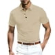 thumbnail image 1 of Camisas de Manga Corta de los Hombres Casual Malla de Hielo Seda de Manga Corta Cuello Color Sólido Camisa Poliéster, Verano Transpirable Moda Superior para Hombres, 1 of 3