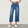 thumbnail image 2 of Boyfriend Jeans for Women High Waisted Straight Leg Jeans Ankle Denim Pants with Pockets Travel Cropped Pants Cowgirl Outfits Y2k Frayed Raw Hem Ripped Distressed Jean Trendy Stretchy Baggy Jean, 2 of 5